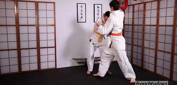  Two young judokas Enzo Lemercier & Timy Detours fucking on the tatami